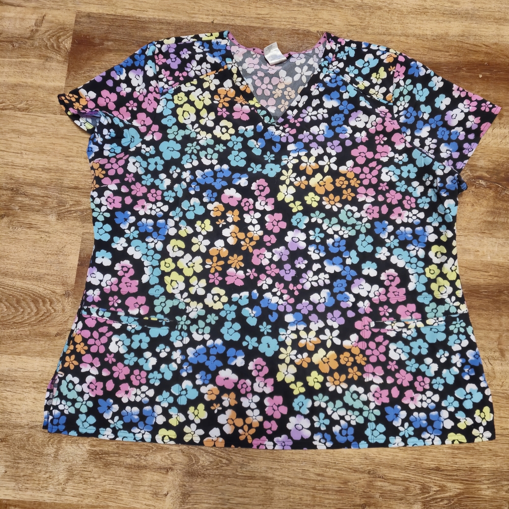 HeartSoul Floral Short Sleeve Top - Multicolor